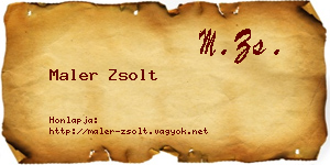 Maler Zsolt névjegykártya
